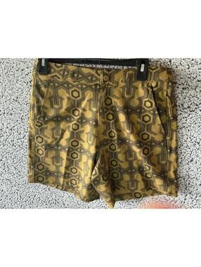 VRST Resort Relaxed Fit Short 6" Brown Spice Hex Tiles Swim Short Small NWT